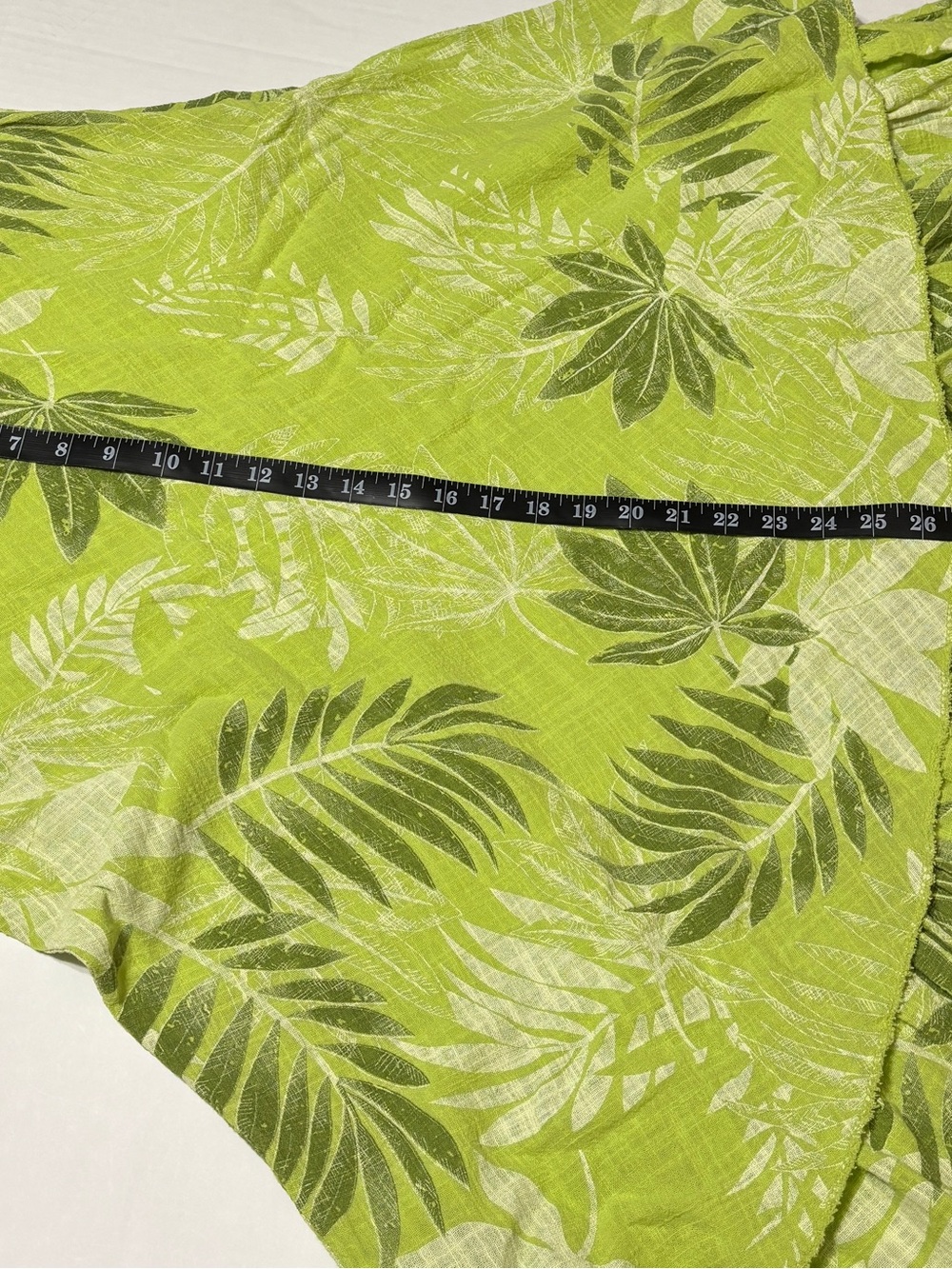 100% Cotton Cherishh Made in Italy Size Medium tank Dress With Tiered Hem Green - Picture 9 of 9